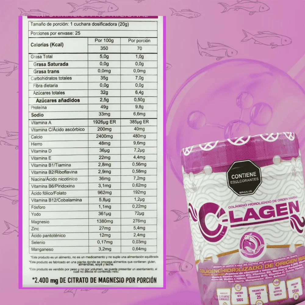 C-LAGEN Colágeno Hidrolizado de Origen Marino - Imagen 3